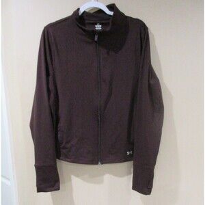 Under Armour Soft Shell Jacket Women XL Burgundy Full Zip Long Sleeve Jordan